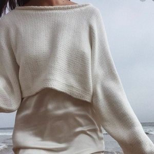 Silence + noise Roll Neck Cropped Sweater